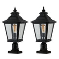 Outdoor Glass Pillar Light Fixture, 2-Pack