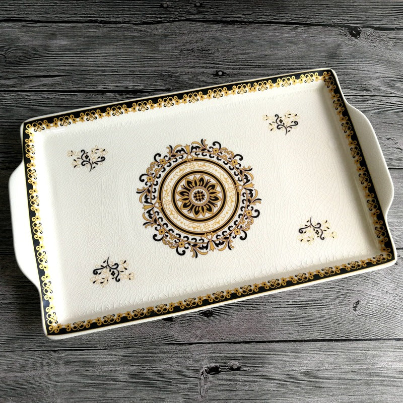 Ceramic Tray for Living Room Coffee Table Storage