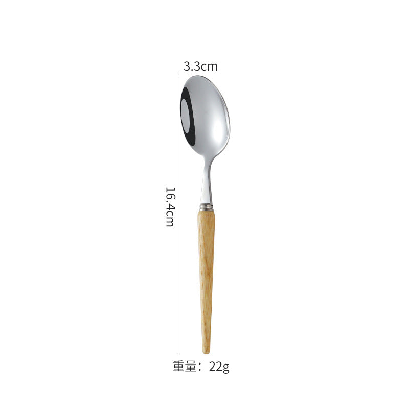 Wood-Handle Cutlery Set