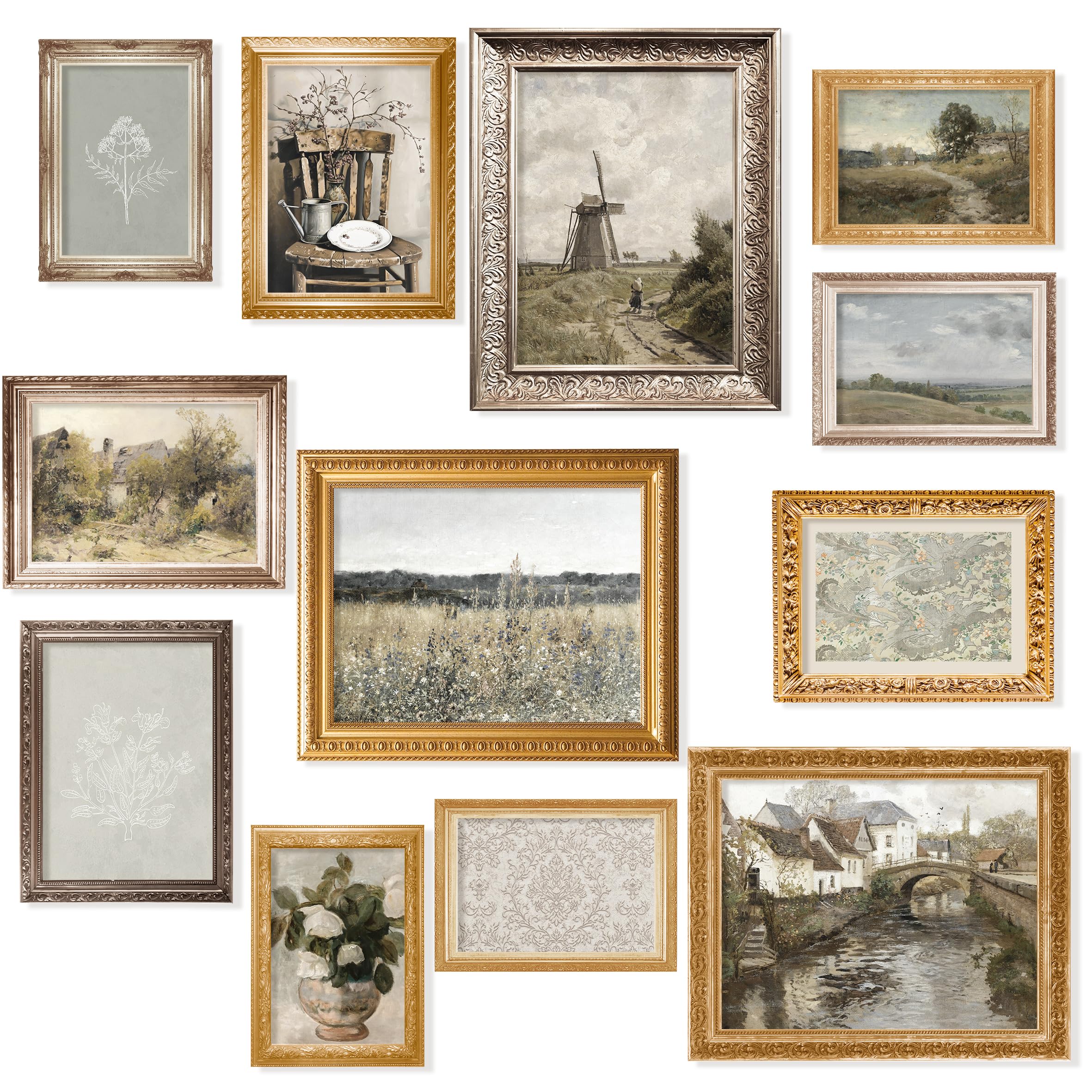 Vintage Farmhouse Wall Art Poster, French Country, 8x10, Unframed
