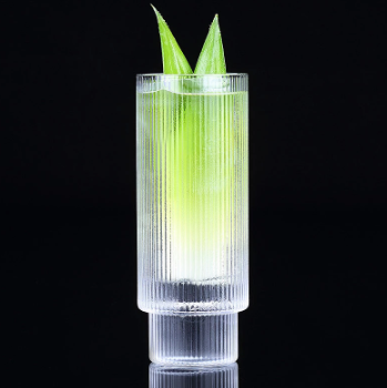 Striped Glass Cup, Cocktail Glass, Juice Cup