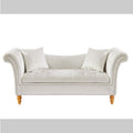 Velvet Ottoman, Beige