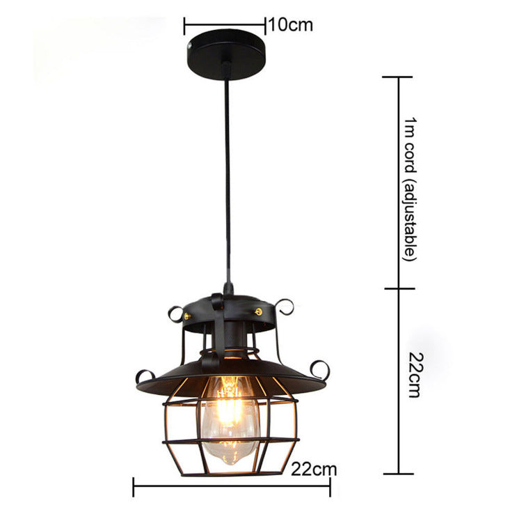 Creative Vintage Industrial Style Iron Lid Pendant Light