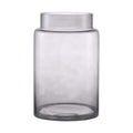PORPAN Large Glass Vase 9 Inch Flower Vase Grey Vase Glass Flower Vase for Bouquet Tall Vase Wide Mouth Vase for Flowers Large Vase for Home Wedding Living Room Office Decor