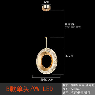 Minimalist Luxury Pendant Light for Bedroom and Dining