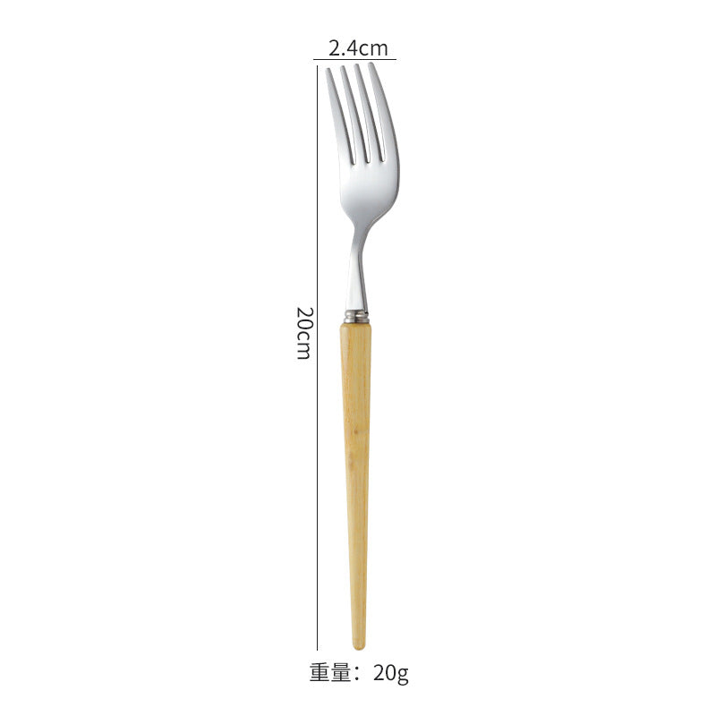 Wood-Handle Cutlery Set