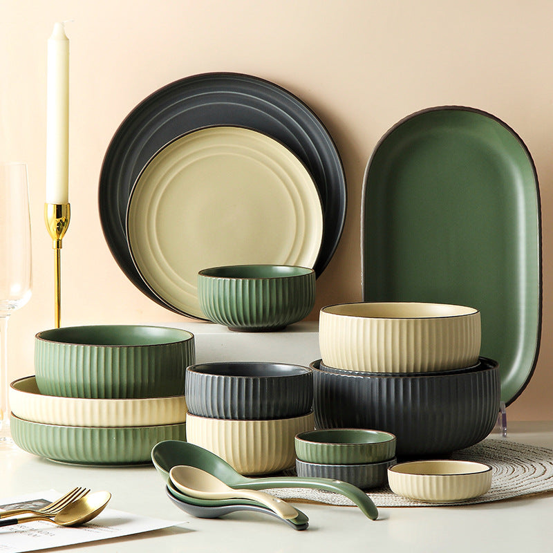 Wind Simple Bowl and Plate Set for Tableware