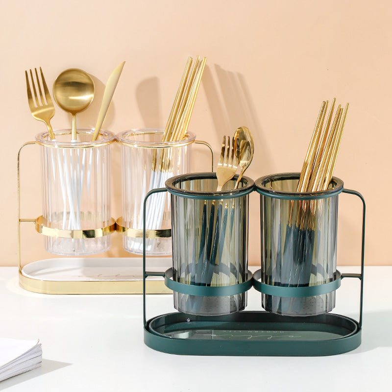 Light Luxury Chopsticks Basket and Tube Storage Shelf