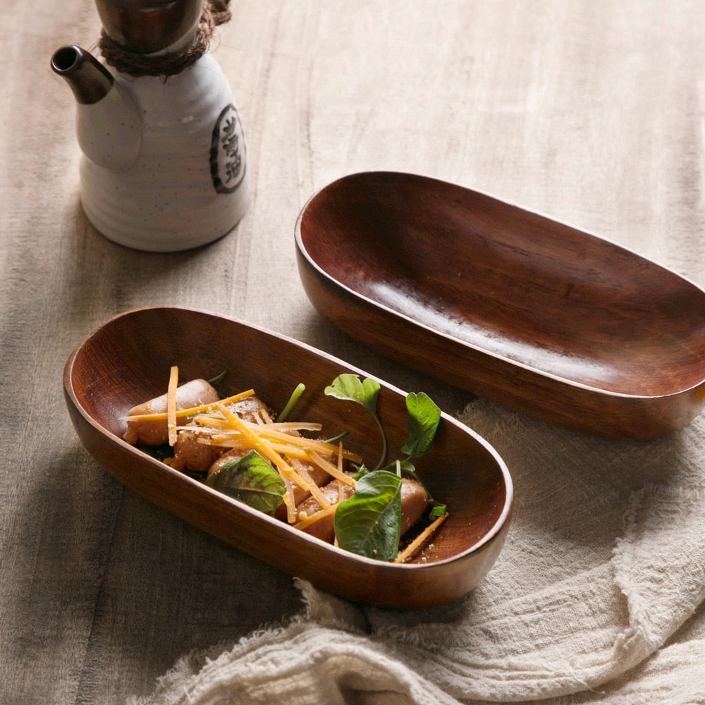 Japanese Wooden Sushi Box and Creative Tray
