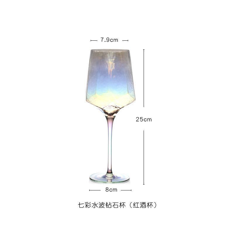 Nordic Hammered Glass Goblets — Vintage Style, Gold Rim