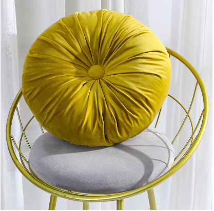 Handmade Velvet Round Throw Pillow