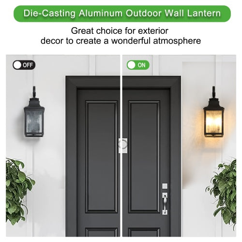 Large Outdoor Glass Wall Light, 2-Pack - view 6
