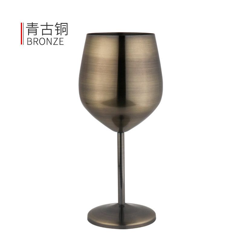 Stainless Steel Wine Goblet — 500 ml, Plated Finish