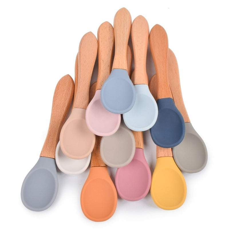 Multi-Color Silicone Training Spoon for Babies