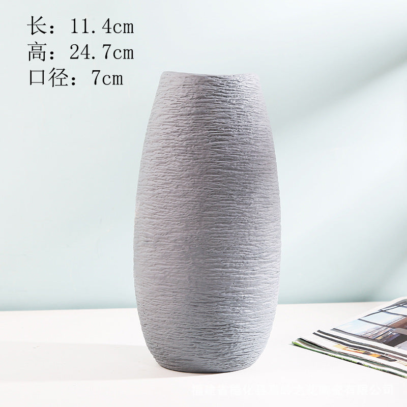 Creative White Ceramic Vase for Home Decor (Nordic Style)