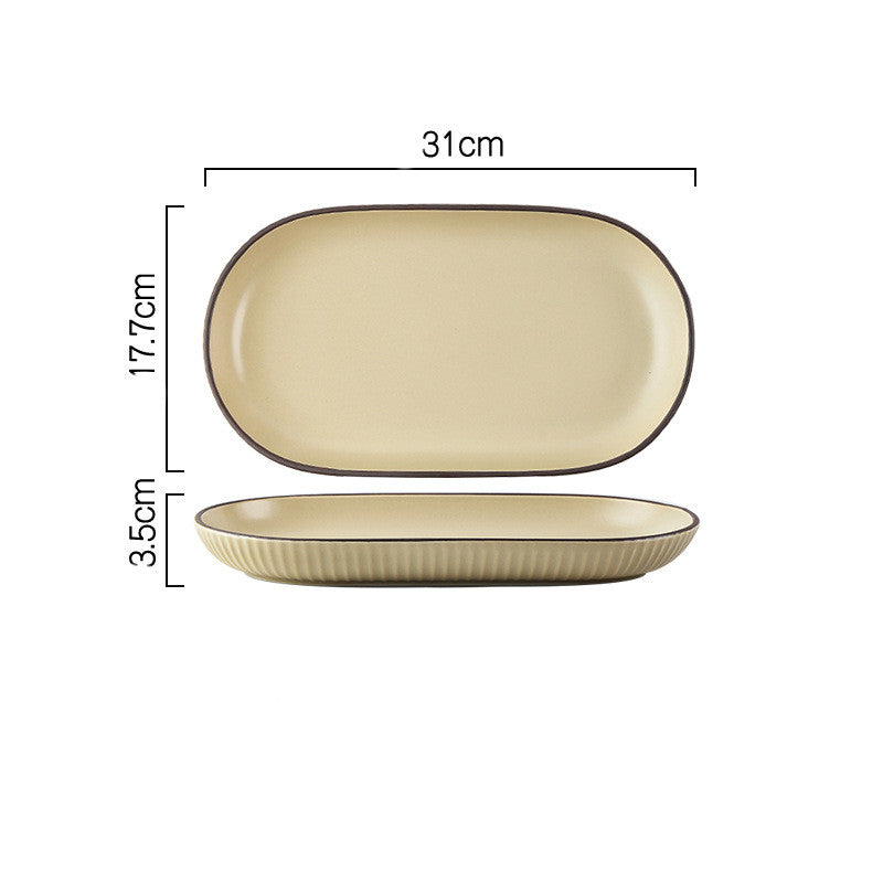 Wind Simple Bowl and Plate Set for Tableware