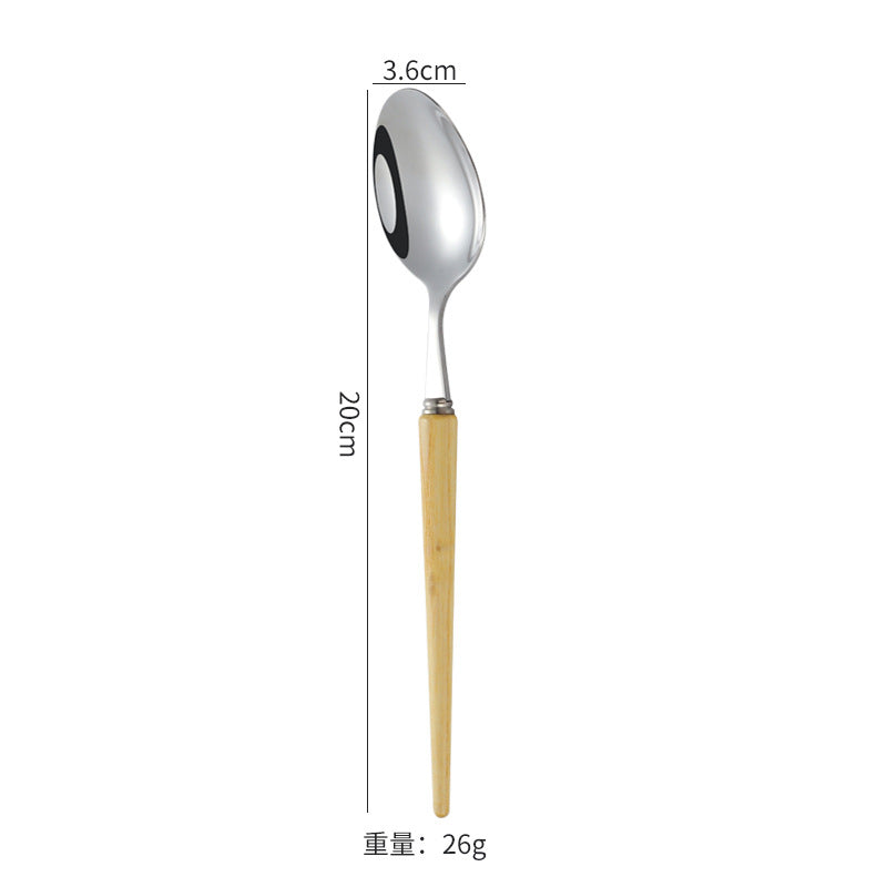 Wood-Handle Cutlery Set