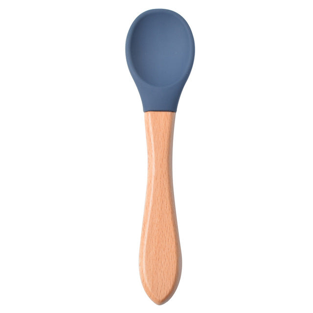 Multi-Color Silicone Training Spoon for Babies