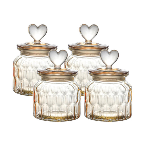 Airtight Glass Pantry Jars — Set of 4, 23 oz