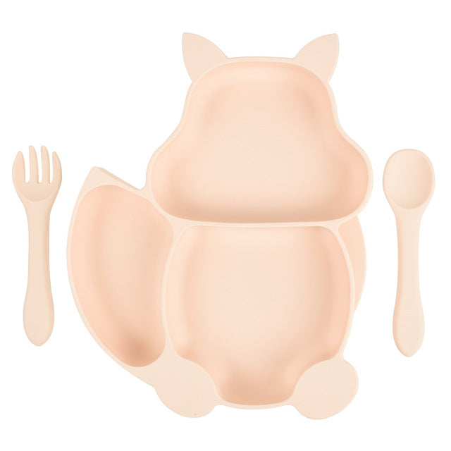 Suction Baby Feeding Set – 3 Plates, Bowl, Spoon & Fork