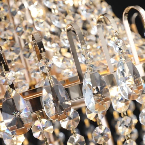 Golden Crystal Chandelier, Large Modern Luxury Style