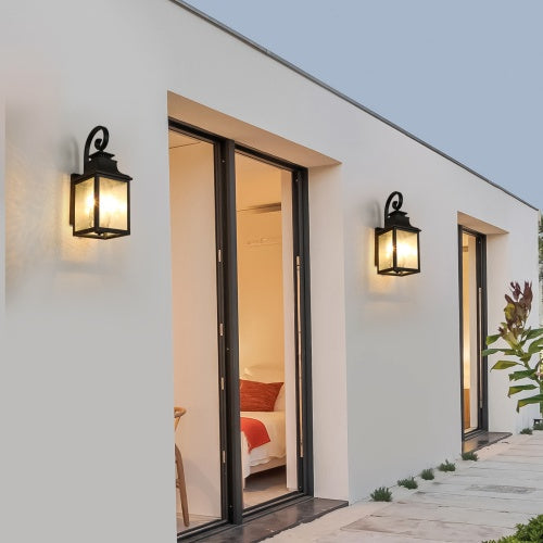 Large Outdoor Glass Wall Light, 2-Pack - view 9