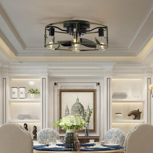 Built-in Ceiling Fan with Light and Remote Control