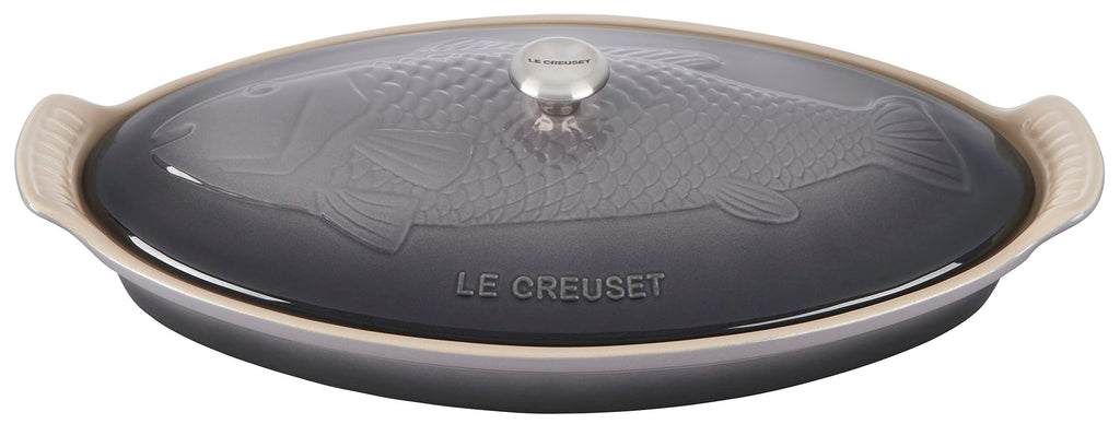 Le Creuset Heritage Stoneware Oval Fish Baker, 1.7 qt, Oyster