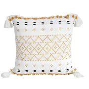 Bohemian Knit Throw Pillow Cover with Tassels (1 Piece)