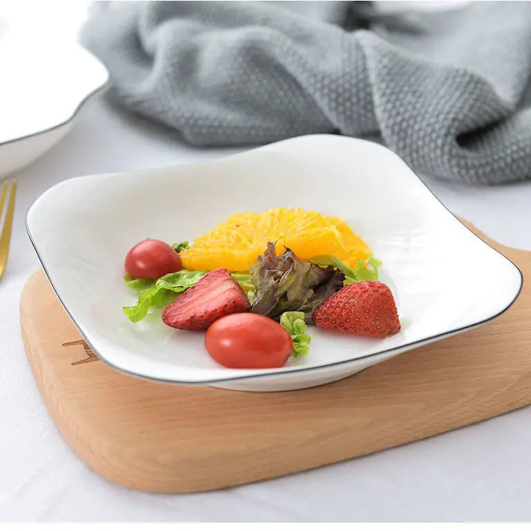 Ceramic Square Dinner Plate 7.5" for Serving