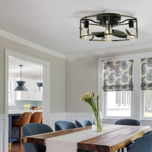 Built-in Ceiling Fan with Light and Remote Control