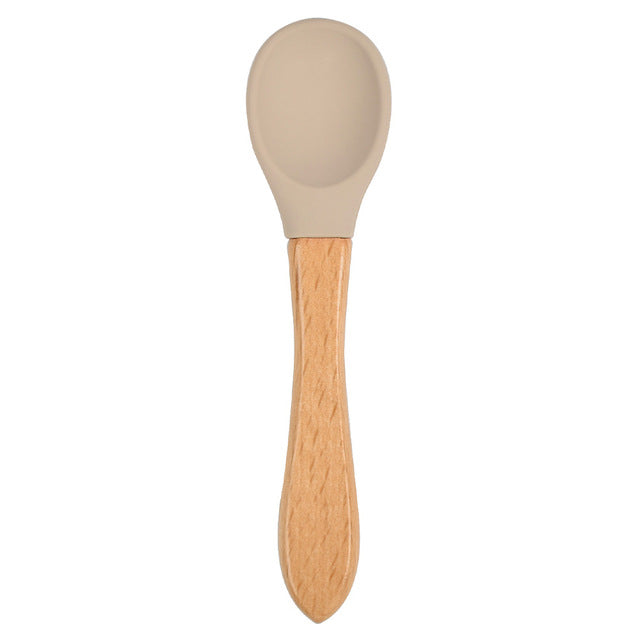 Multi-Color Silicone Training Spoon for Babies