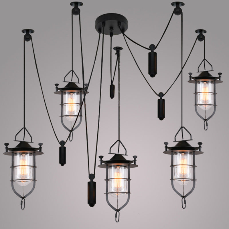 Creative Vintage Industrial Style Iron Lid Pendant Light
