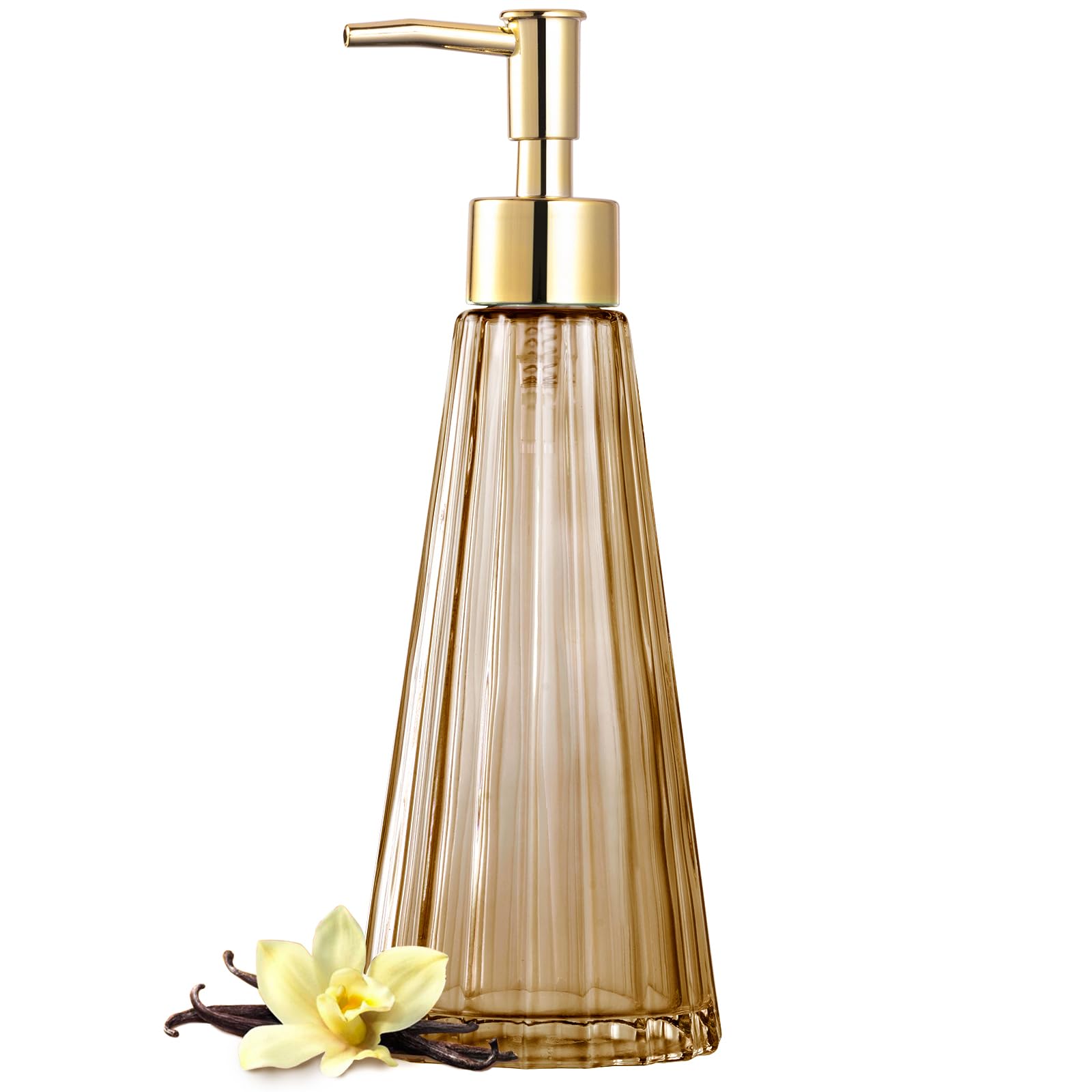 Vintage Amber Glass Soap Dispenser