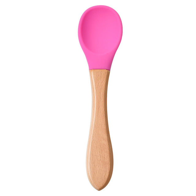 Multi-Color Silicone Training Spoon for Babies