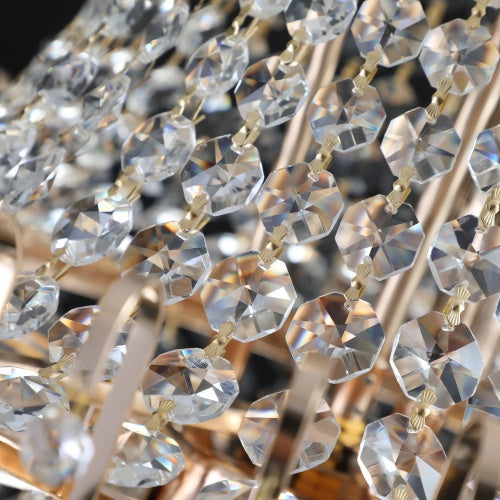 Golden Crystal Chandelier, Large Modern Luxury Style