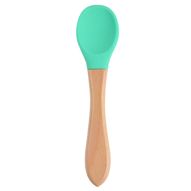 Multi-Color Silicone Training Spoon for Babies