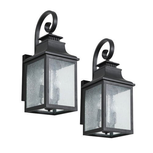 Large Outdoor Glass Wall Light, 2-Pack - view 11