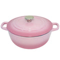 Enameled Cast Iron Dutch Oven with Lid, 3.8 qt, Pink