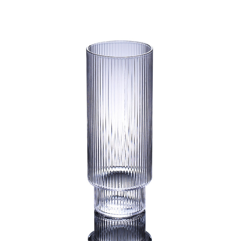 Striped Glass Cup, Cocktail Glass, Juice Cup