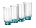 Bormioli Rocco Florian Highball Cocktail Glasses, 14.5 oz, Set of 4, Lucent Blue