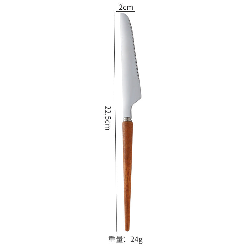 Wood-Handle Cutlery Set