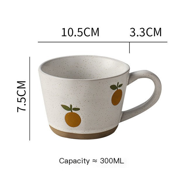 Creative Hand-Painted Ceramic Mug - Large Capacity
