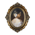 Daimix 5x7 Bronze Antique Oval Picture Frame Retro Art Deco Frames Vintage Gold Photo Frames for Tabletop or Wall Hanging Glass Front