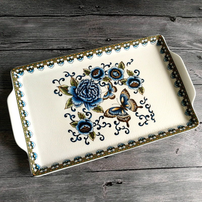 Ceramic Tray for Living Room Coffee Table Storage