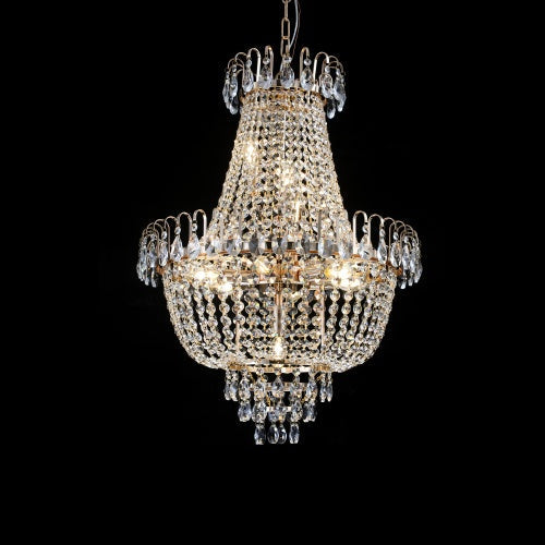 Golden Crystal Chandelier, Large Modern Luxury Style