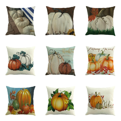 Autumn Floral Pillow Covers - 18 x 18 in, Multiple Styles