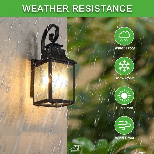 Large Outdoor Glass Wall Light, 2-Pack - view 7