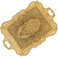 Gold Turkish-Style Coffee & Tea Serving Tray, Rectangle