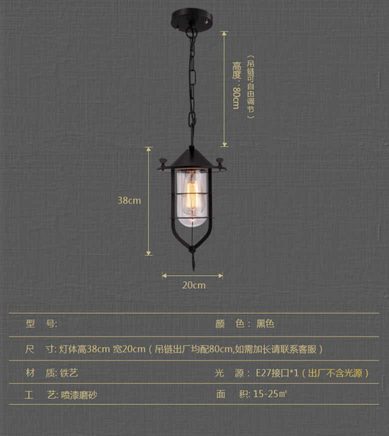 Creative Vintage Industrial Style Iron Lid Pendant Light